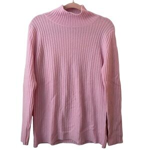 Something Navy Pink Wool Cashmere Sweater Size Small EUC Q0688